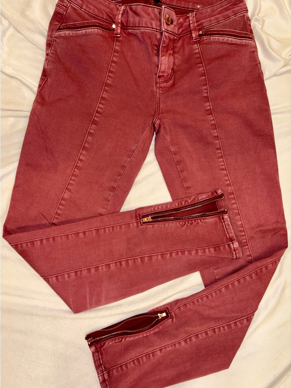 White House Black Market The Skimmer Jeans Accent Pockets Cropped Zipper Ankle 0